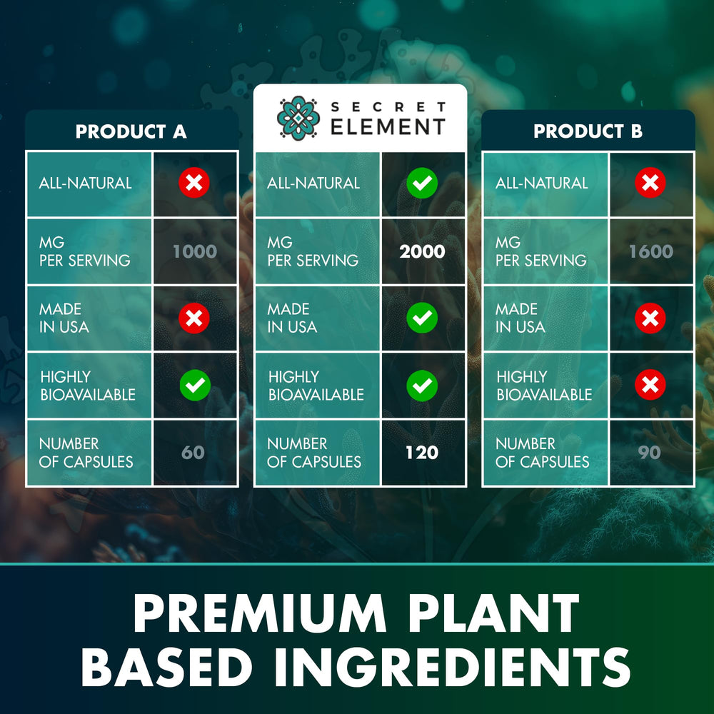 Secret Element Sea Moss drink mix you can blend into beverages.