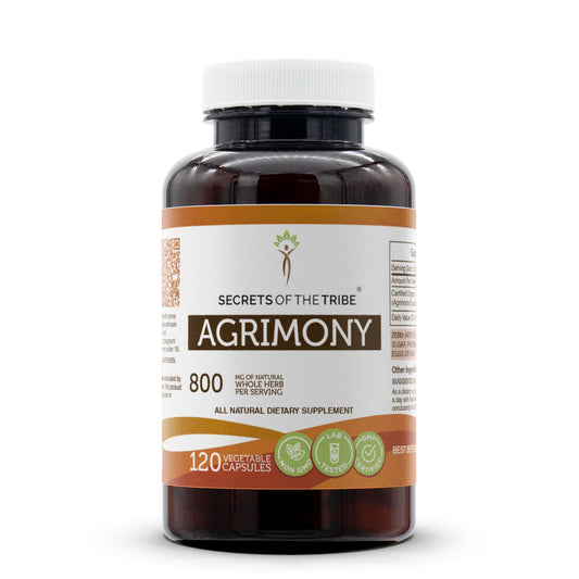 Secrets of the Tribe agrimony bottle for a simple daily routine.