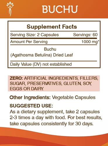 Secrets of the Tribe Buchu capsules being poured, easy daily intake