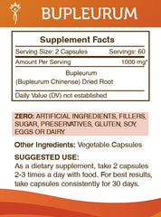 Secrets of the Tribe Bupleurum packaging, 120 capsules per bottle