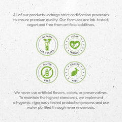 Lab-tested calendula purity badge on Secrets of the Tribe product