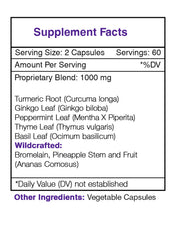 Secrets of the Tribe Carpal Secret label emphasizes gluten-free and additive-free formulation