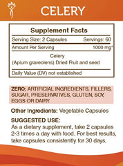 Secrets of the Tribe celery capsules on shelf for easy daily use.