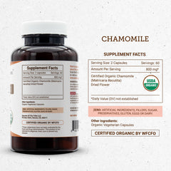 Secrets of the Tribe Chamomile third-party lab label verifying purity.