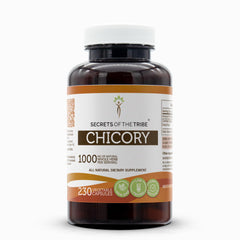 Secrets of the Tribe Chicory 230 capsules bottle front view for daily wellness.