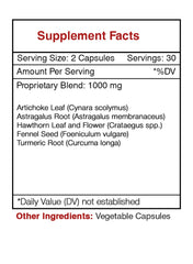 Cholesterol Secret capsules ready for daily supplementation with herbal mix