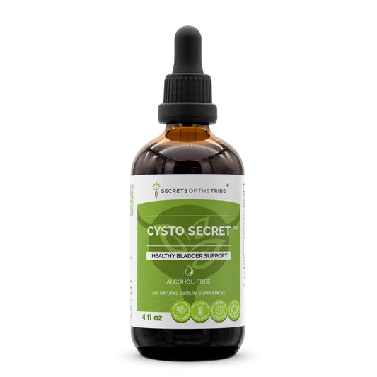 Secrets of the Tribe Cysto Secret bottle pour facilitates easy daily dosing