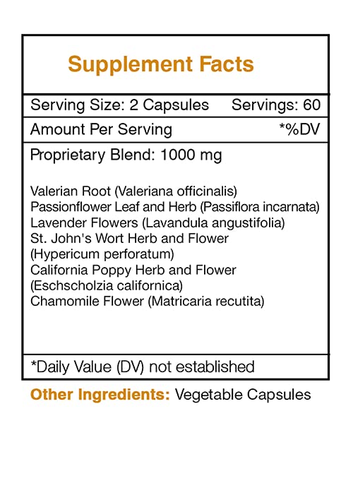 Dream Secret ingredient blend featuring valerian and lavender for relaxation.