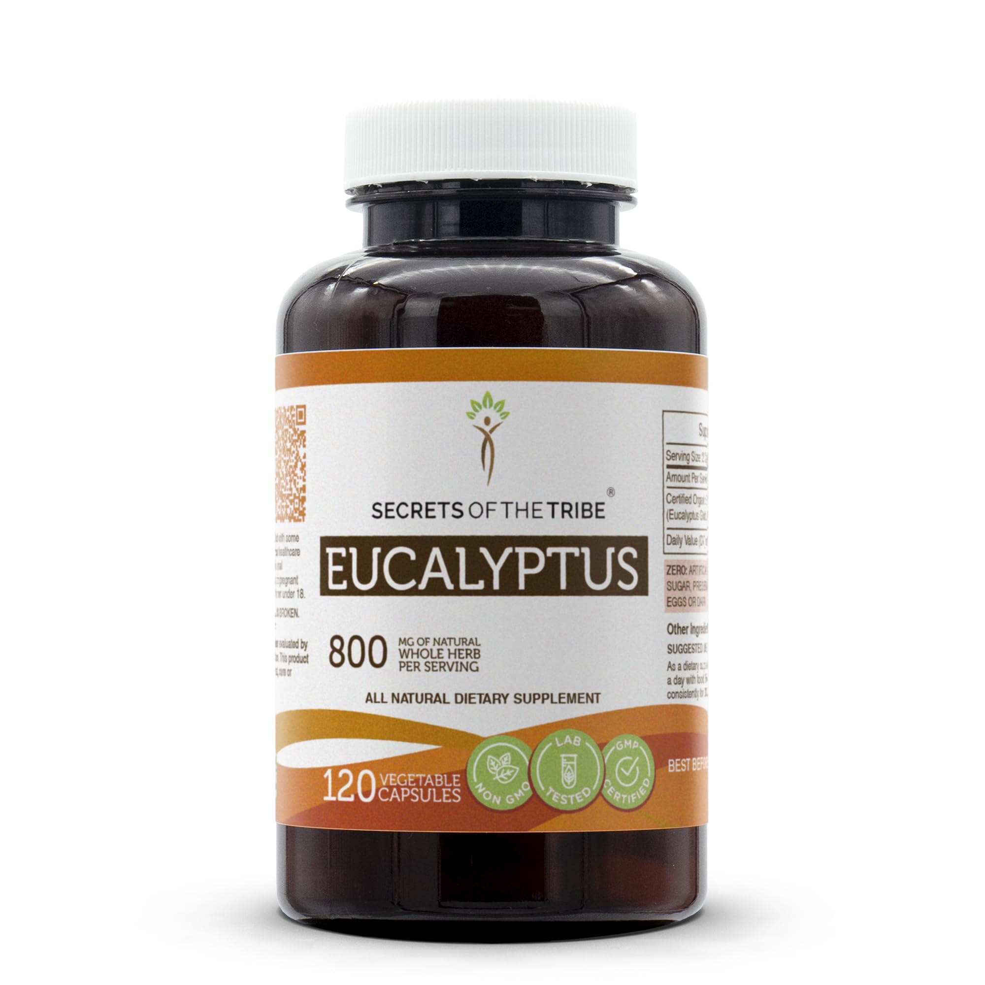Secrets of the Tribe Eucalyptus 120 Capsules bottle for daily wellness.