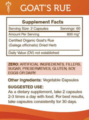 Label detail highlighting 800 mg per serving and natural ingredients
