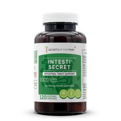 Secrets of the Tribe Intesti Secret bottle front for trusted digestive support