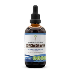 Secrets of the Tribe Milk Thistle tincture bottle with dropper for liver support