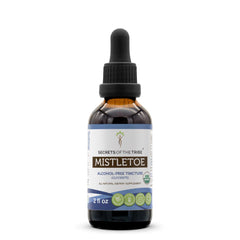 Secrets of the Tribe mistletoe bottle — organic, alcohol-free drops for daily use