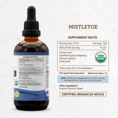 Secrets of the Tribe Mistletoe certifications seal—lab-tested purity and safety.