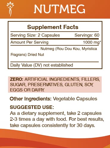 Secrets of the Tribe Nutmeg packaging front highlights clean ingredients.