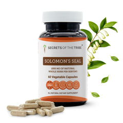 Secrets of the Tribe Solomon's Seal bottle label with premium capsules for daily wellness
