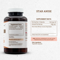 Secrets of the Tribe star-anise capsules with dried seeds image, consistent quality for mindful routines.