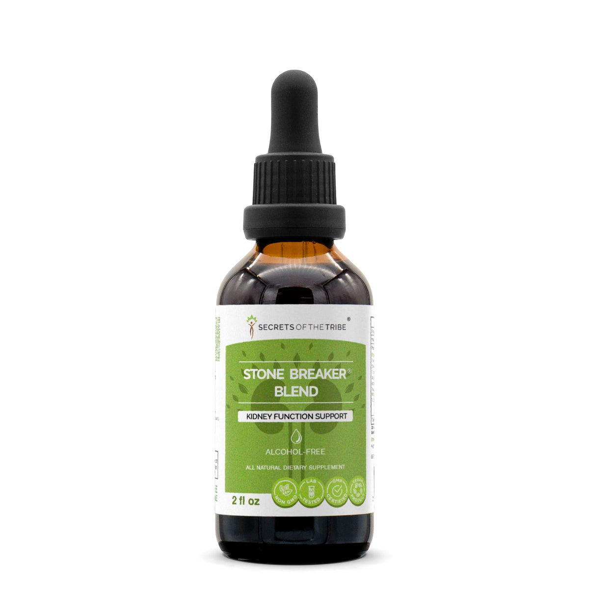 Secrets of the Tribe Stone Breaker Blend bottle pour for easy daily dosing.