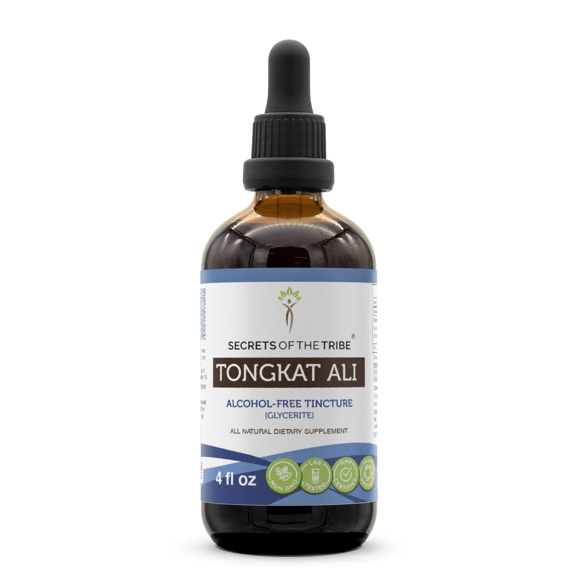 Secrets of the Tribe Tongkat Ali bottle for daily wellness.