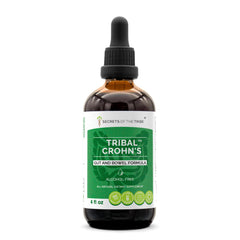 Secrets of the Tribe tribal crohn's tincture bottle front for alcohol-free gut support