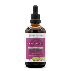 Secrets of the Tribe Tribal Recall bottle for focus-friendly herbal extract