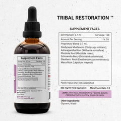 Secrets of the Tribe tribal restoration drops pipette for precise dosing.