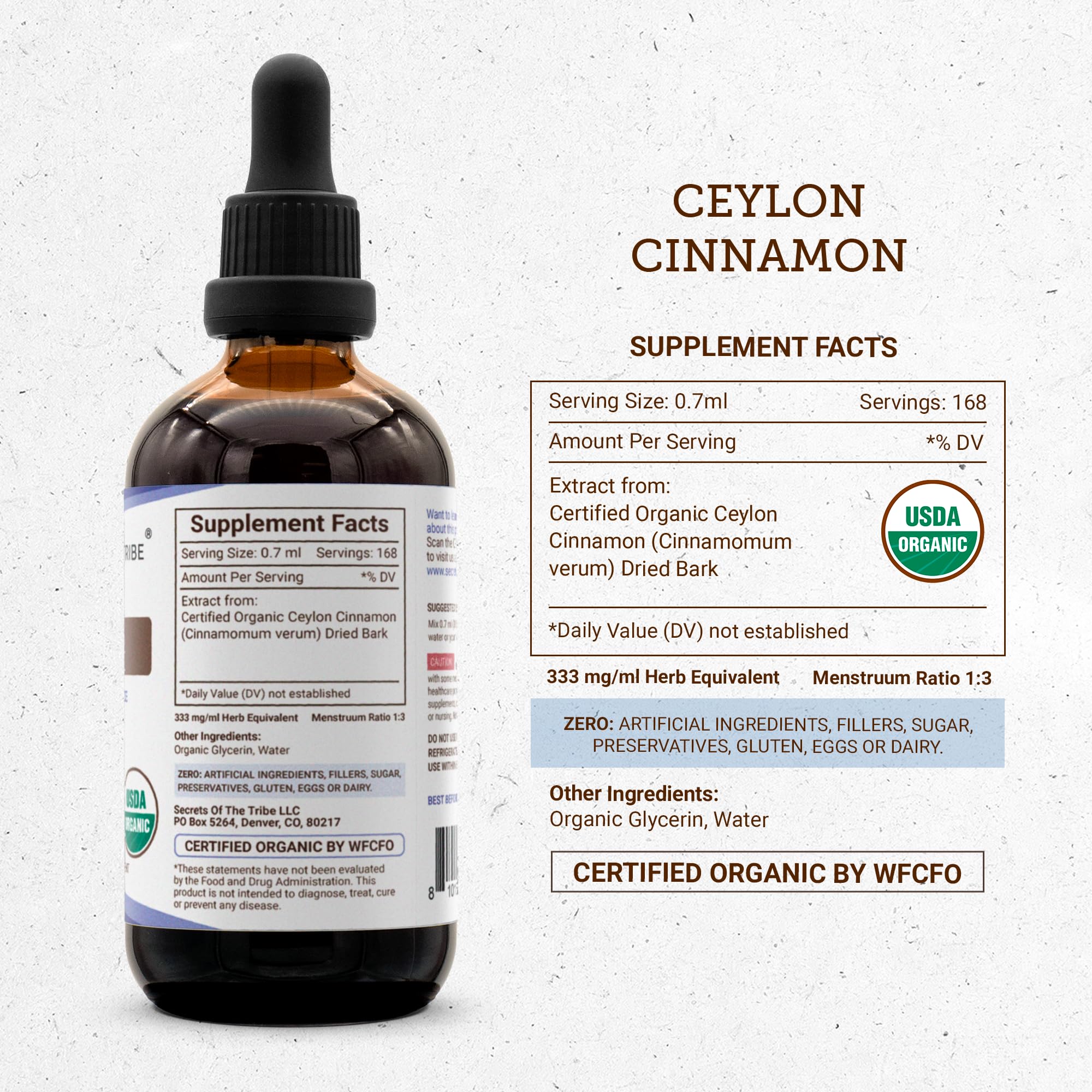 Secrets of the Tribe USDA Organic label signals purity and high-quality ingredients for health-conscious shoppers.