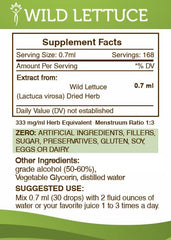 Secrets of the Tribe Wild Lettuce Tincture label design for quick identification during routines.