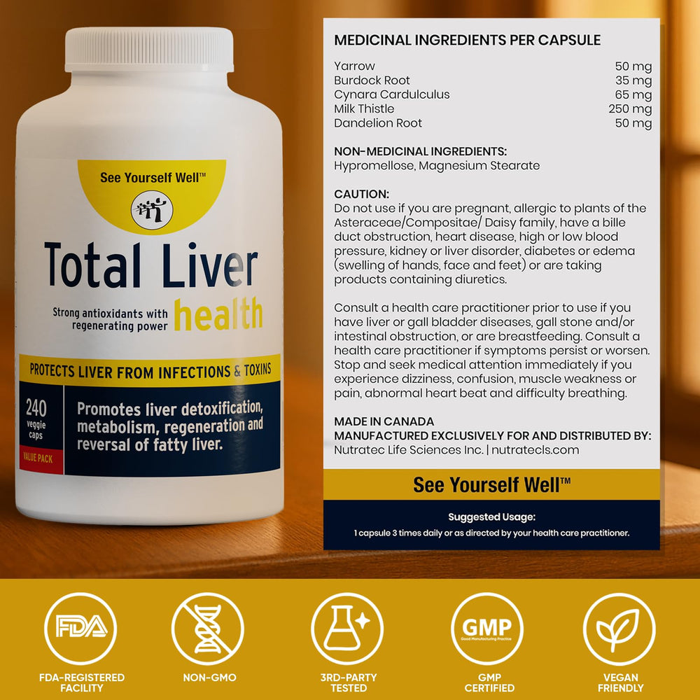 See Yourself Well vegan liver health formula bottle promoting clean daily wellness.
