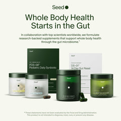 Seed AM-02 unboxing-ready packaging with 30-day supply.