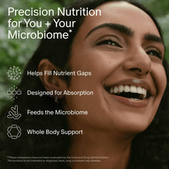 Close-up of Seed DM-02 capsules highlighting bioavailable nutrients for balanced nutrition