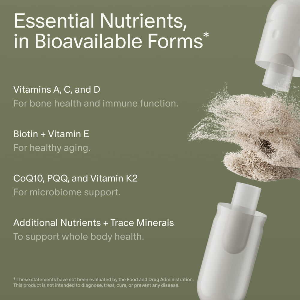Seed DM-02 capsules being poured for a simple daily routine