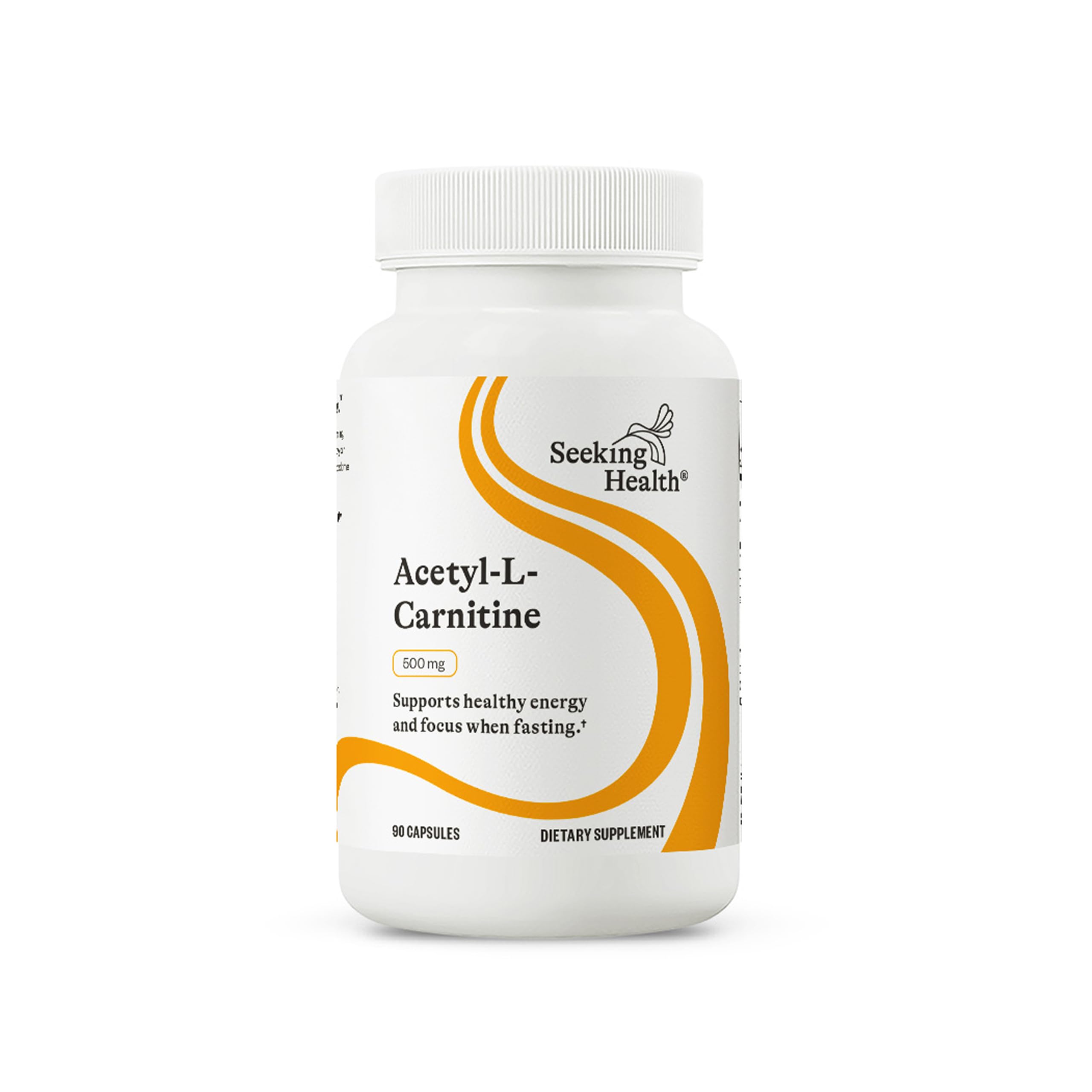 Seeking Health Acetyl-L-Carnitine bottle front view; energy support