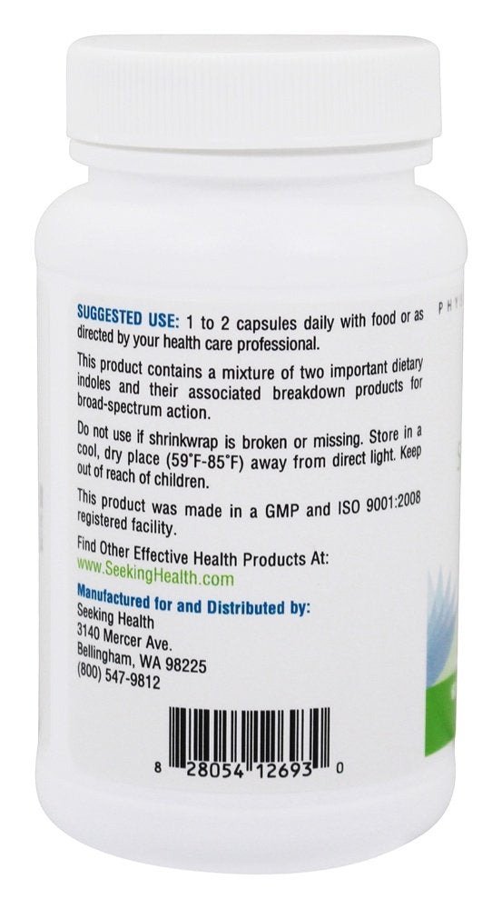 Seeking Health allergen-free label signals safe GMO-free metabolism support.