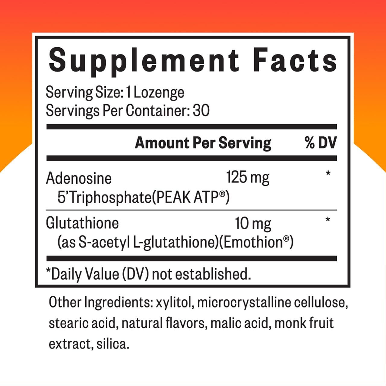 Close-up of Seeking Health Energy Nutrients lozenge texture
