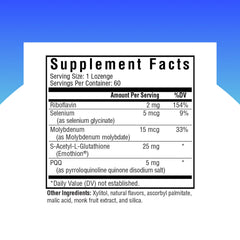 Seeking Health Glutathione Plus lozenge close-up reveals pleasant flavor and daily-use potential.