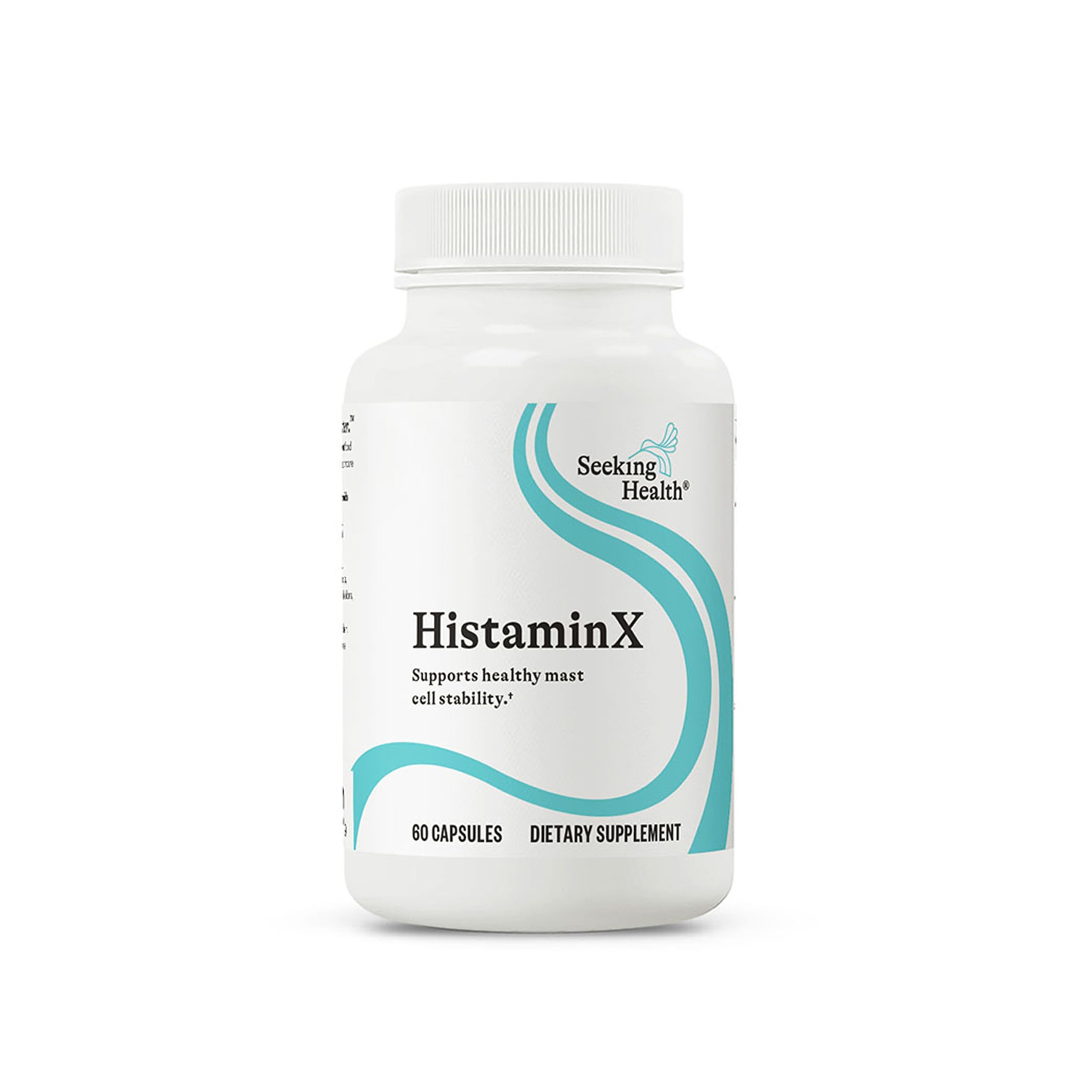 Seeking Health HistaminX bottle front for immune and respiratory support.