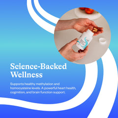 Seeking Health Homocysteine Nutrients bottle being poured capsules for easy daily use