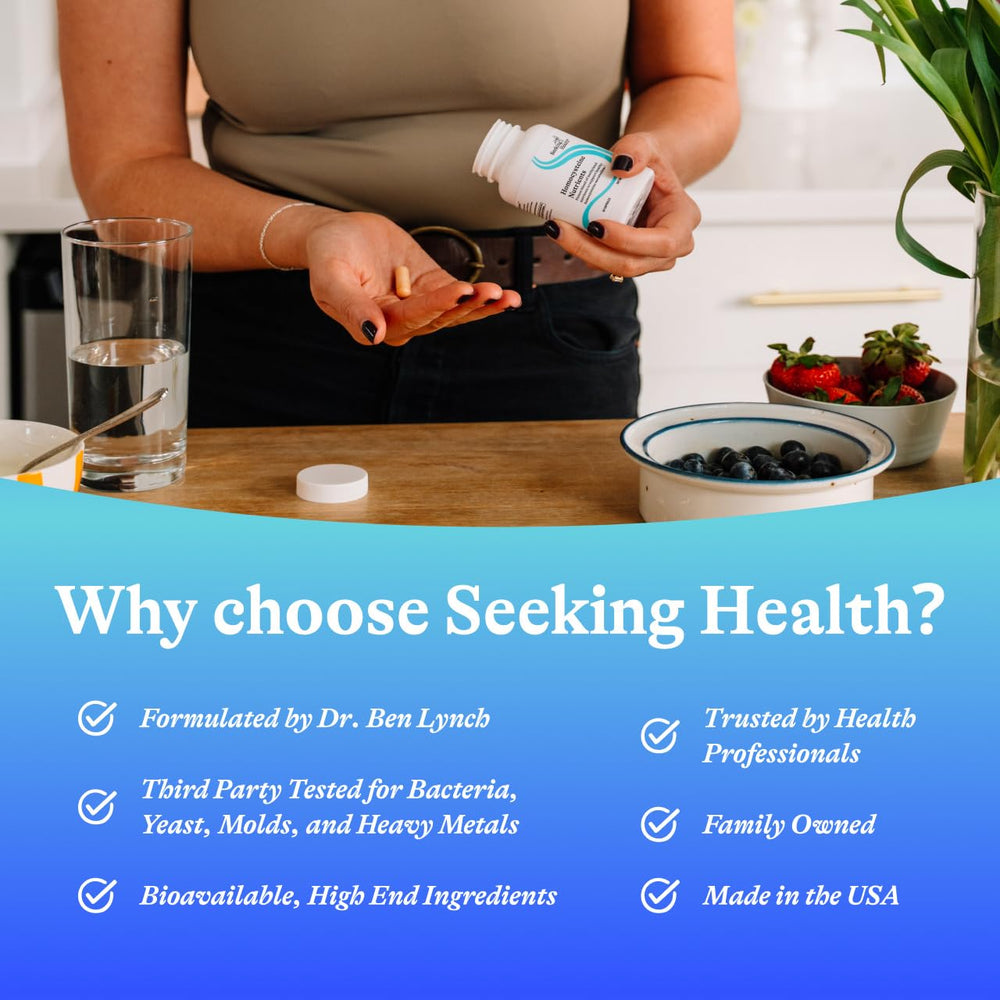 Seeking Health Homocysteine Nutrients vitamin collection on shelf
