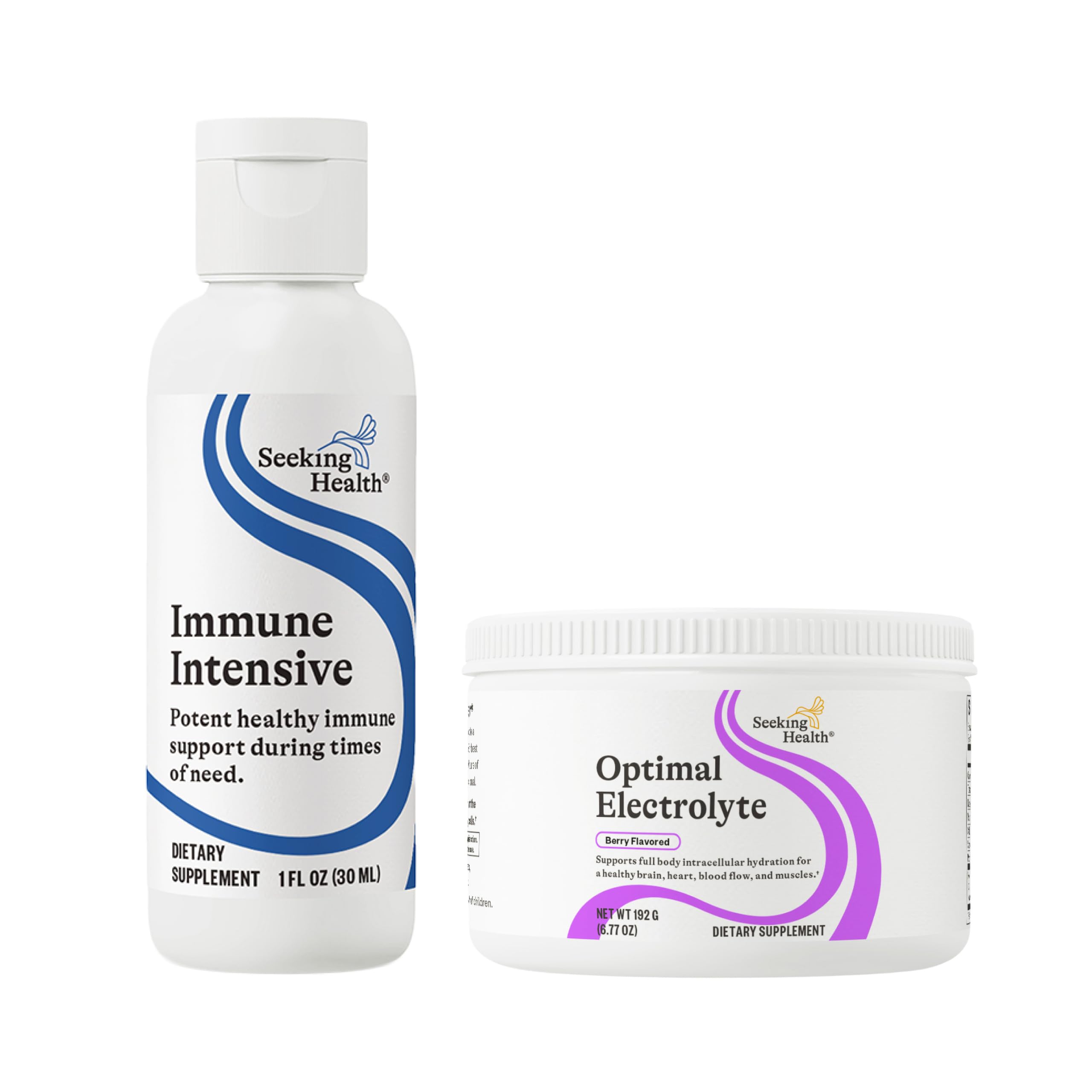 Daily-use scene with Seeking Health Immune Intensive bottle