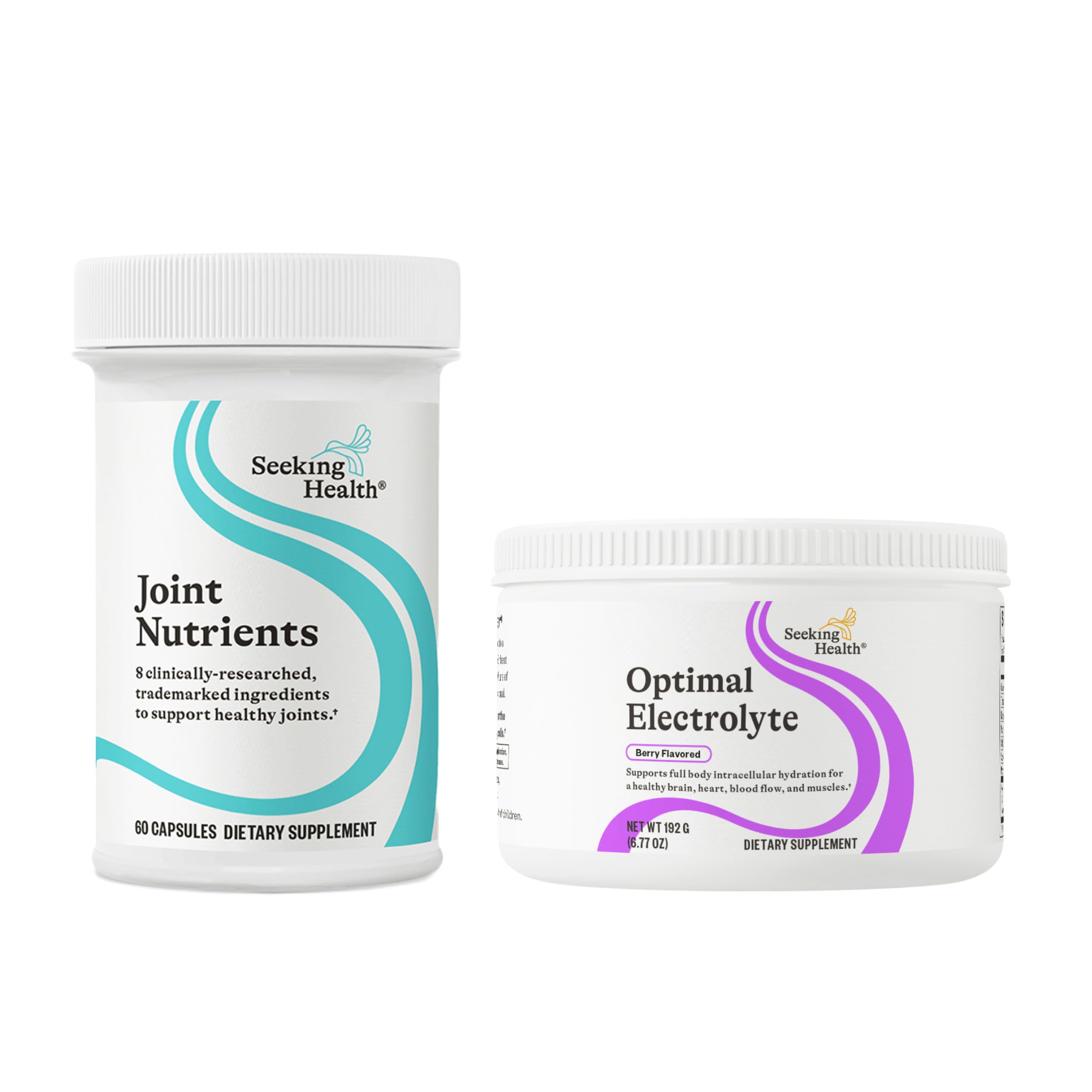 Graphic for daily-use routine with Seeking Health Joint Nutrients capsules.
