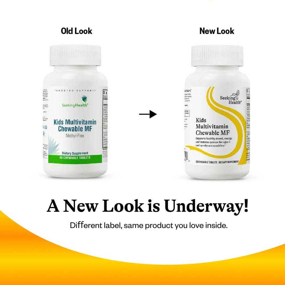 Seeking Health label featuring folinic acid for methylation-friendly formula