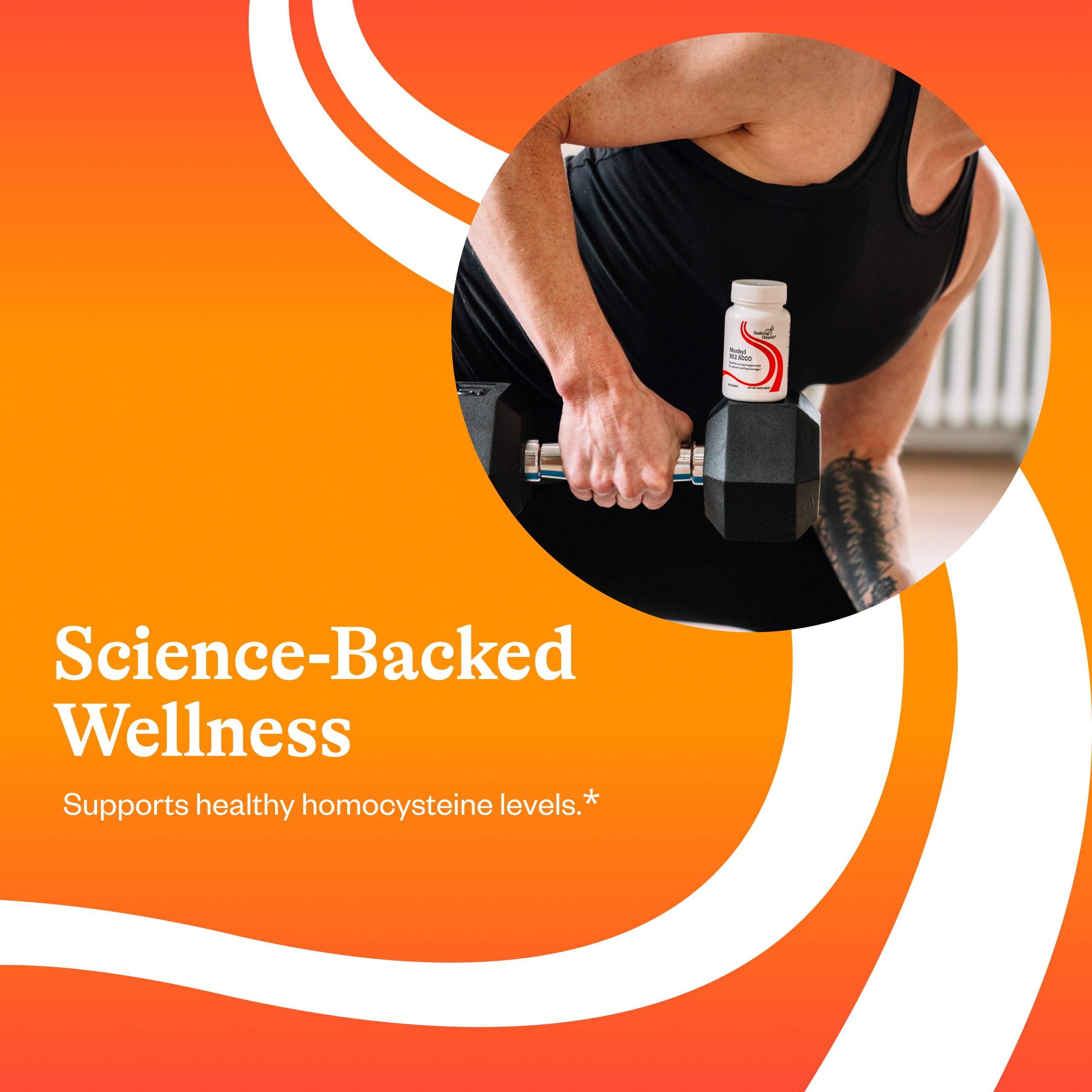 Seeking Health Methyl B12 5000 label details bioavailable Adenosylcobalamin and Methylcobalamin