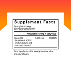 Seeking Health Methyl B12 5000 lozenge closeup reveals smooth texture for fast absorption