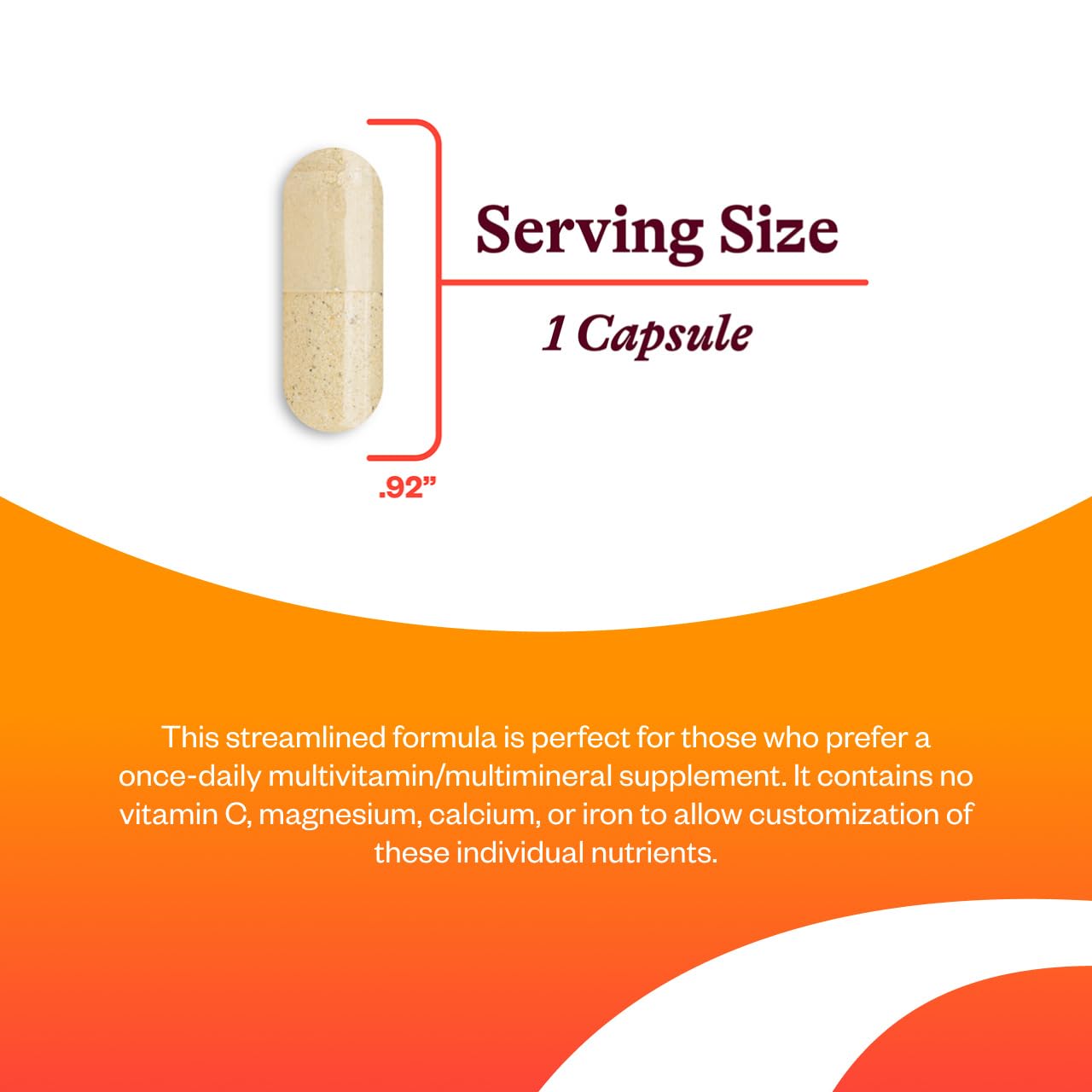 Seeking Health Multivitamin One capsules inside bottle for quick consistent intake