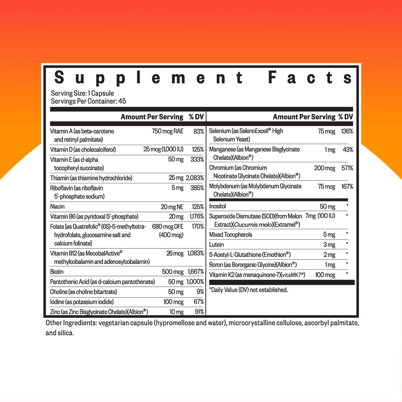 Pour action of Seeking Health Multivitamin One for convenient daily use