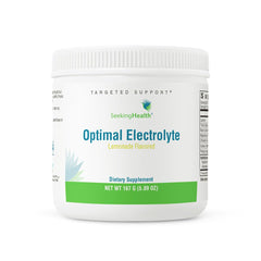 Seeking Health Optimal Electrolyte in lemon powder jar for daily hydration