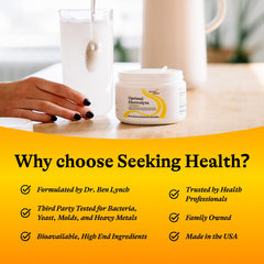 Pouring Seeking Health Electrolyte into water creates a refreshing drink