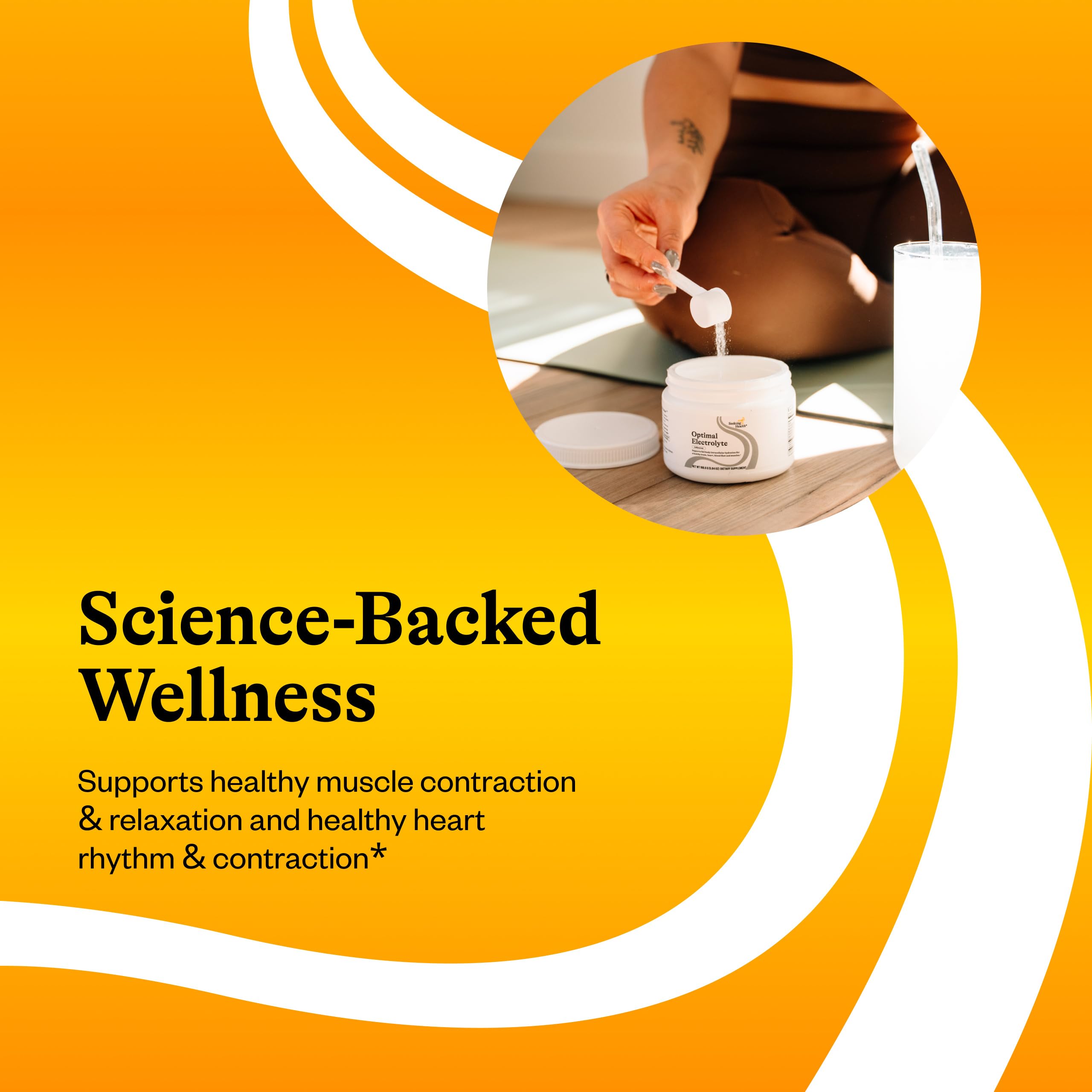 Seeking Health Optimal Electrolyte Powder back-label close-up shows allergen-friendly formula.