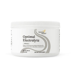 Seeking Health Optimal Electrolyte Powder unflavored bottle supports hydration and steady energy.